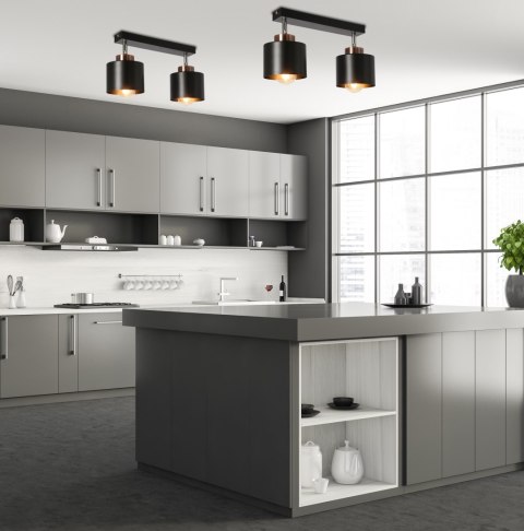 Lampa sufitowa czarna 2xE27 Olena 92-81773