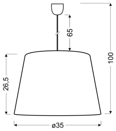 PLATINO 3 LAMPA WISZĄCA 35 CM 1X60W E27 SREBRNY
