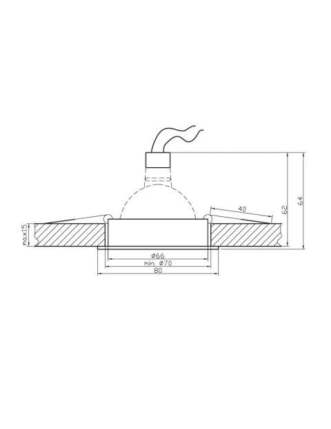 OPRAWA STROPOWA SA-03 SNG/AL MR16 SAT ZŁOTO ALUMINIUM