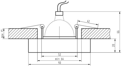 Oprawa stropowa MR-16 CANDELLUX 2244351