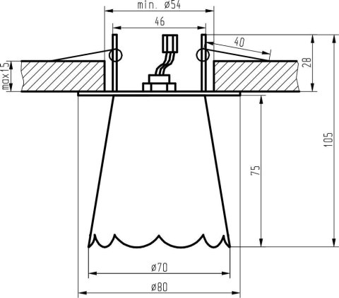 OPRAWA STROPOWA DEKORACYJNA SK-72 CH/TR G9 CHROM 1X40W G9 KRYSZTAŁ TRANSPARENT