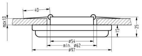 Oprawa stropowa okrągła bezbarwna LED 5W SAK-03 2240299