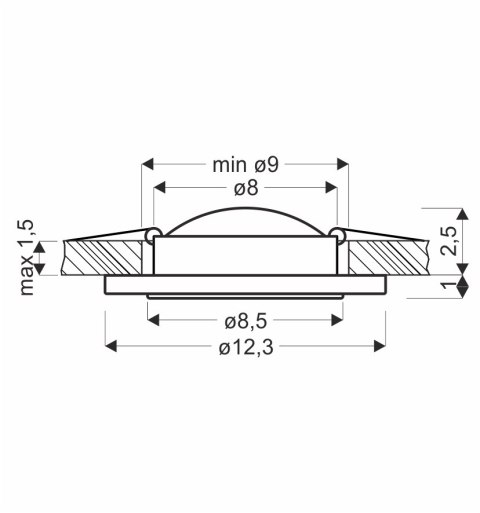 Oprawa stropowa srebrna LED 6500K SSP-28 2203164