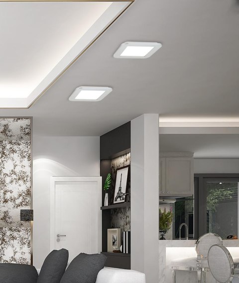 Plafon LED 10W 17cm Nexit 10-66770 IP44 Chrom+Granila 3000K
