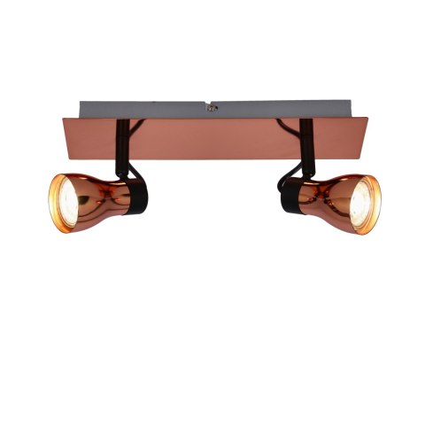 Lampa sufitowa listwa czarna + miedziana 2x50W GU10 bez żarówki Angus Candellux 92-60532