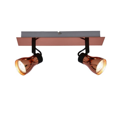 Lampa sufitowa listwa czarna + miedziana 2x50W GU10 bez żarówki Angus Candellux 92-60532