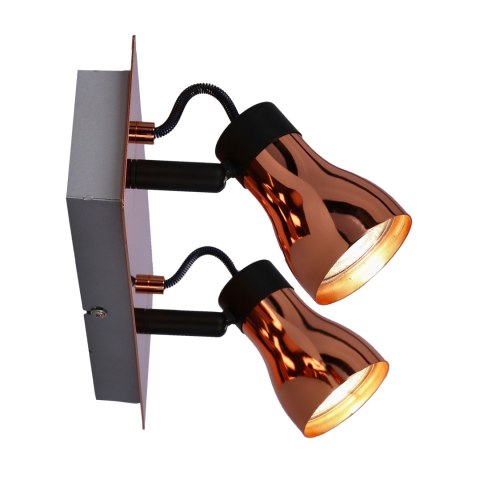 Lampa sufitowa listwa czarna + miedziana 2x50W GU10 bez żarówki Angus Candellux 92-60532