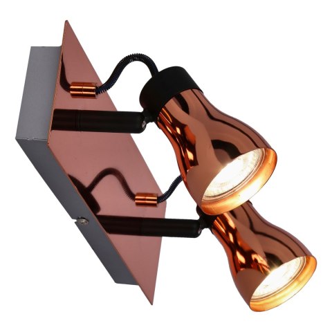 Lampa sufitowa listwa czarna + miedziana 2x50W GU10 bez żarówki Angus Candellux 92-60532