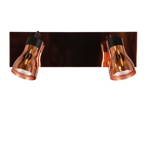 Lampa sufitowa listwa czarna + miedziana 2x50W GU10 bez żarówki Angus Candellux 92-60532