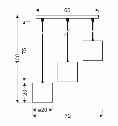 Lampa wisząca czarna Candida