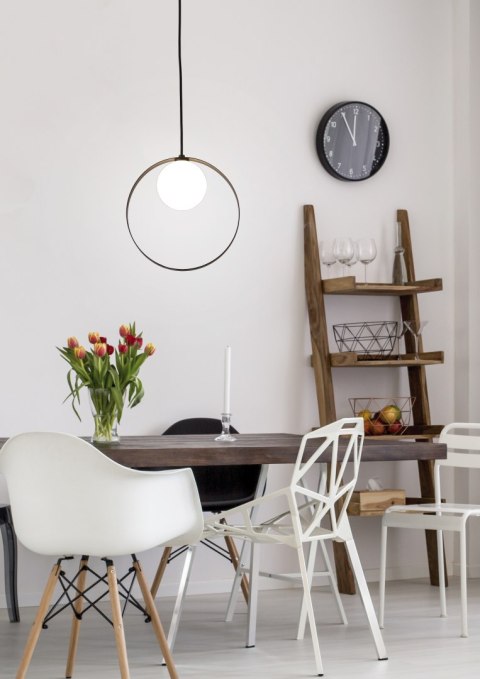 Lampa wisząca czrna okrągła Tula