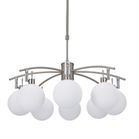 Ghost lampa wisząca satynowy 8x40w g9 klosz biały