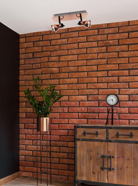 Lampa sufitowa listwa czarna + miedziana 2x50W GU10 bez żarówki Angus Candellux 92-60532