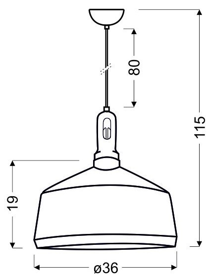 Robinson lampa wisząca 36 1X60W E27 czarno-czarny 31-10438