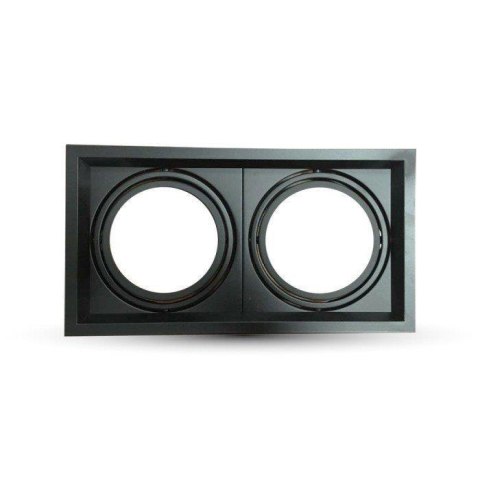 Oprawa Sufitowa Wpuszczana 2xAR111 G53 V-TAC Czarna VT-7222