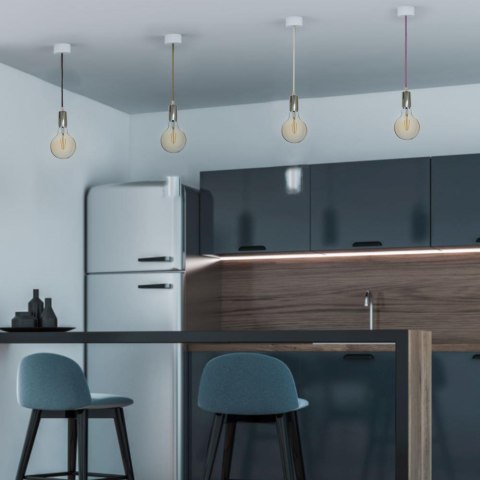 Oprawa Zwieszana V-TAC Chrom Metal Czarny przewód VT-7338-BK 5 Lat Gwarancji