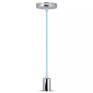 Oprawa Zwieszana V-TAC Chrom Metal Jasno Niebieski przewód VT-7338-LB 5 Lat Gwarancji