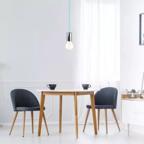 Oprawa Zwieszana V-TAC Chrom Metal Jasno Niebieski przewód VT-7338-LB 5 Lat Gwarancji