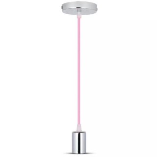 Oprawa Zwieszana V-TAC Chrom Metal Różowy przewód VT-7338-PK 5 Lat Gwarancji