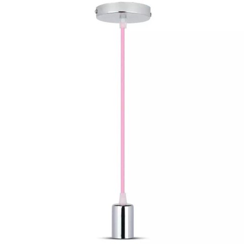 Oprawa Zwieszana V-TAC Chrom Metal Różowy przewód VT-7338-PK 5 Lat Gwarancji