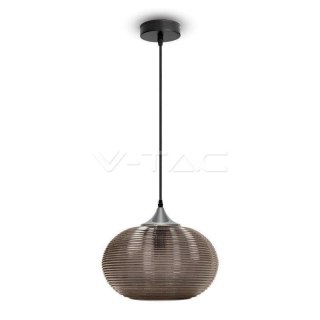 Oprawa Zwieszana V-TAC Seria Diamond Cut Szkło Dymione fi330mm VT-7350-HB 5 Lat Gwarancji