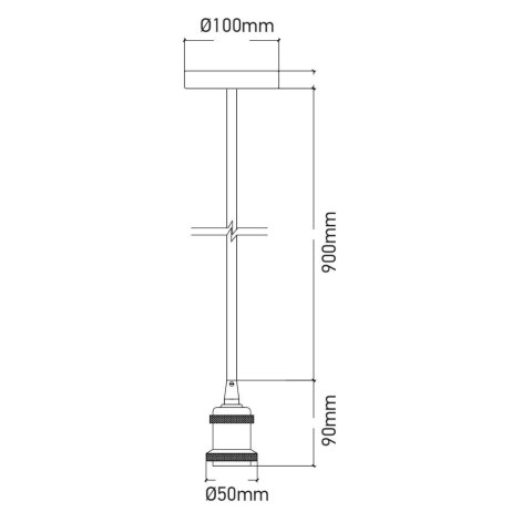 Oprawa Zwieszana V-TAC Stare Złoto VT-7555-BBR 5 Lat Gwarancji