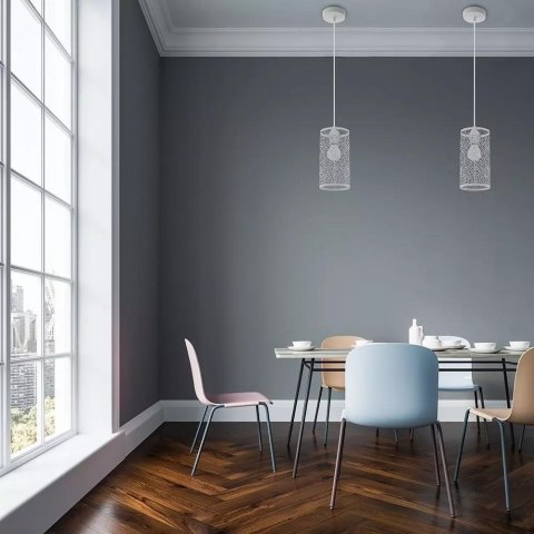 Oprawa Zwieszana V-TAC Tuba Siatka Biały Mat VT-7131-MW 5 Lat Gwarancji