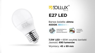 Żarówka LED E27 4000K 7,5W 690lm