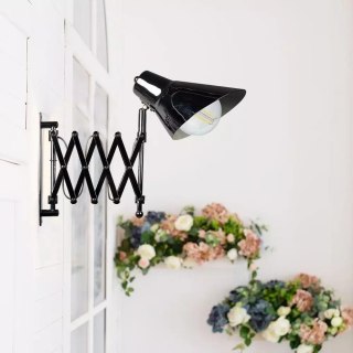 Lampa Ścienna V-TAC Rozciągana Sprężyna Czarny+Chrom E27 VT-7702 5 Lat Gwarancji