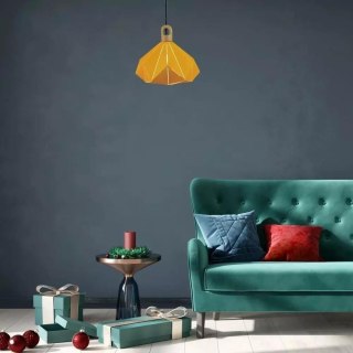 Oprawa Zwieszana V-TAC Drewno Żółty Pastel Seria Pryzmat 320x270mm VT-7323-Y 5 Lat Gwarancji