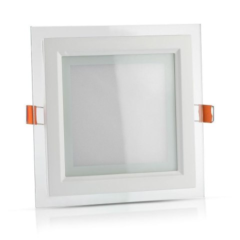 Panel LED V-TAC 12W LED Szkło Kwadrat VT-1202G 3000K 840lm