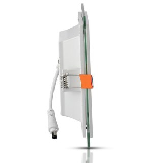 Panel LED V-TAC 6W LED Szkło Kwadrat VT-602G 3000K 420lm