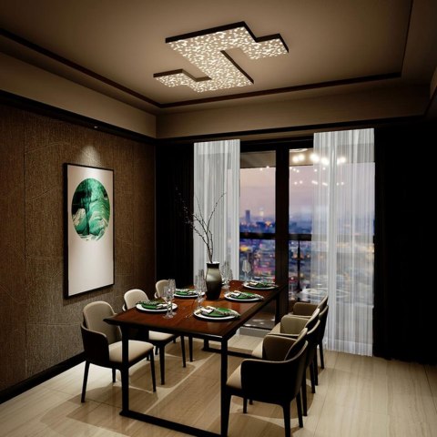 Panel V-TAC 8W LED Czarny Gwiazdy Zmiana Koloru Pilot 300x300x40mm VT-7128 2700K-6400K 900lm