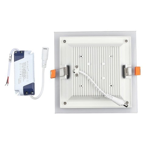 Panel LED V-TAC 18W LED Szkło Kwadrat VT-1881G SQ 4000K 1260lm