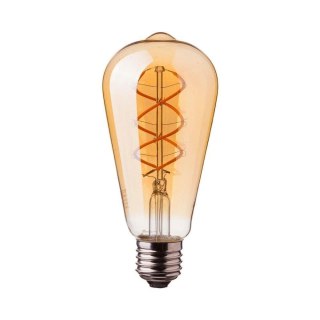 Żarówka LED V-TAC 5W E27 Filament Złota Vintage ST64 VT-2065 2200K 300lm