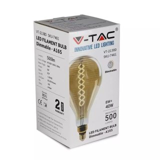 Żarówka LED V-TAC 8W Filament E27 A165 Ściemnialna VT-2138D 2000K 500lm