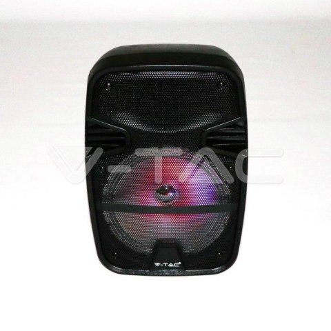 Głośnik Przenośny V-TAC 15W Mikrofon, RGB, PILOT, USB, Micro SD & FM Radio, na kółkach VT-6208