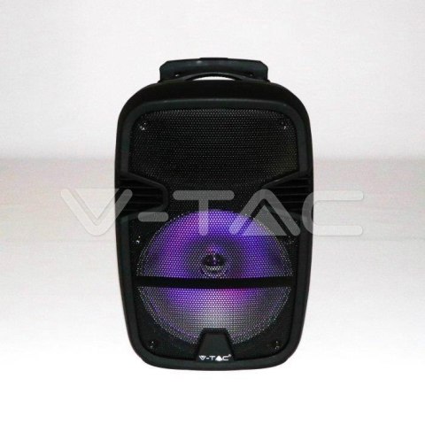 Głośnik Przenośny V-TAC 35W Mikrofon, RGB, PILOT, USB, Micro SD & FM Radio, na kółkach 510x320x270 VT-6212