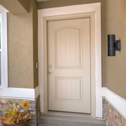 Kinkiet Ogrodowy V-TAC GU10 Czarny MAT IP44 Góra Dół VT-7622