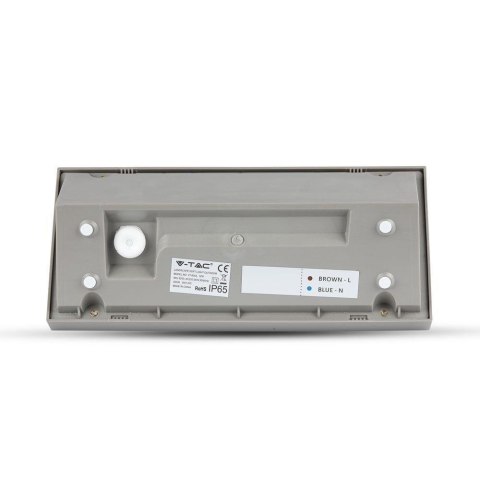 Oprawa Ścienna V-TAC 12W LED Ukośna Szara IP65 VT-8054 3000K 600lm