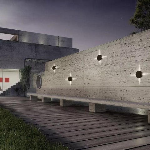 Oprawa Ścienna V-TAC 4W LED IP65 Czarna Okrągła VT-706 3000K 440lm