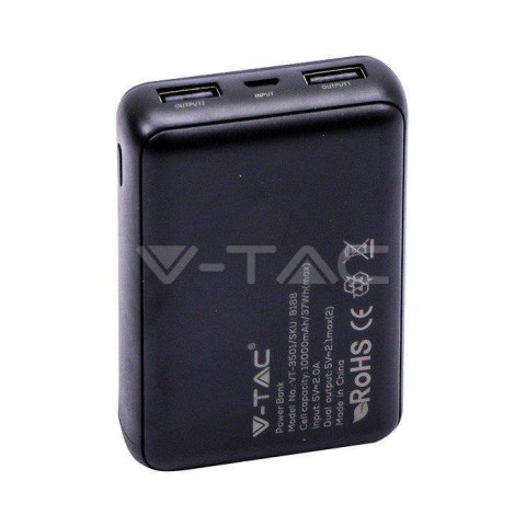 Power Bank V-TAC 10000mAh z wyświetlaczem Czarny 63x94x25mm VT-3501