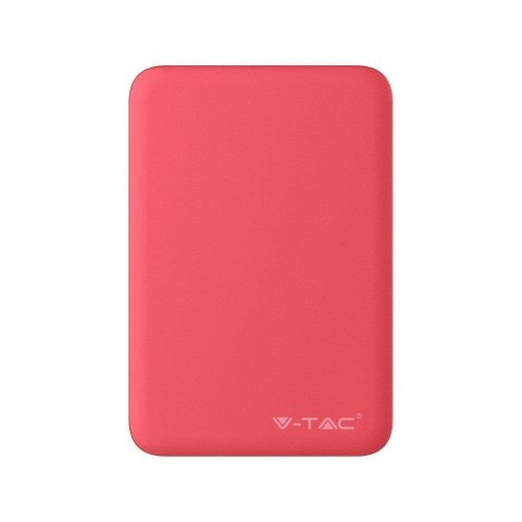 Power Bank V-TAC 5000mAh Czerwony 63x94x15mm VT-3503