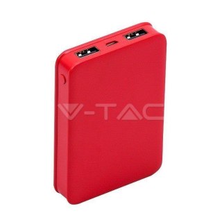 Power Bank V-TAC 5000mAh Czerwony 63x94x15mm VT-3503