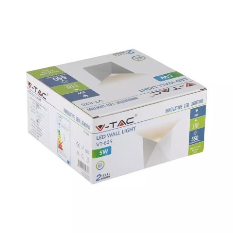 Kinkiet Ścienny V-TAC 5W LED Szary IP65 VT-825 4000K 550lm