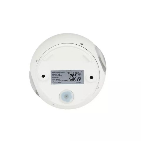 Kinkiet Ścienny V-TAC 6W LED Biały Okrągły IP65 VT-836 3000K 660lm