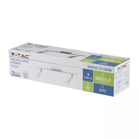 Oprawa Sufitowa V-TAC 9W LED Biała VT-810 3000K 680lm