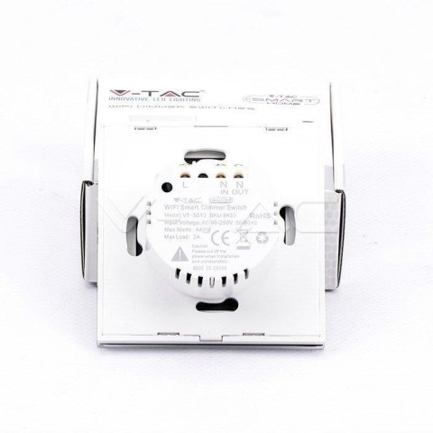 Ściemniacz Panel Dotykowy Szklany Biały SMART WiFi V-TAC 2A Kompatybilność Amazon Alexa, Google Home, Nest VT-5013