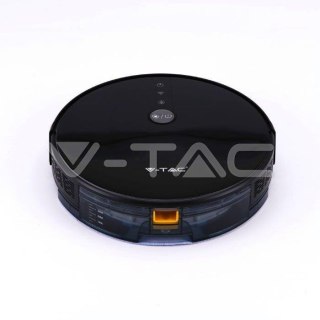 Odkurzacz Automatyczny V-TAC SMART WiFi CZARNY, MOP, Auto Powrót, PILOT, HEPA, Kompatybilny Amazon Alexa Google Home VT-5555