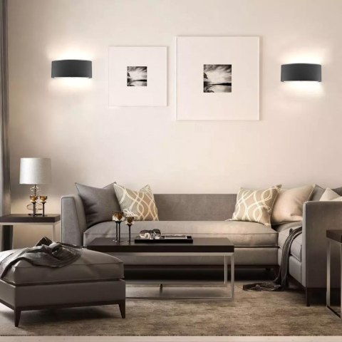 Oprawa Ścienna Góra Dół V-TAC 6W LED Czarna IP54 VT-846 4000K 540lm